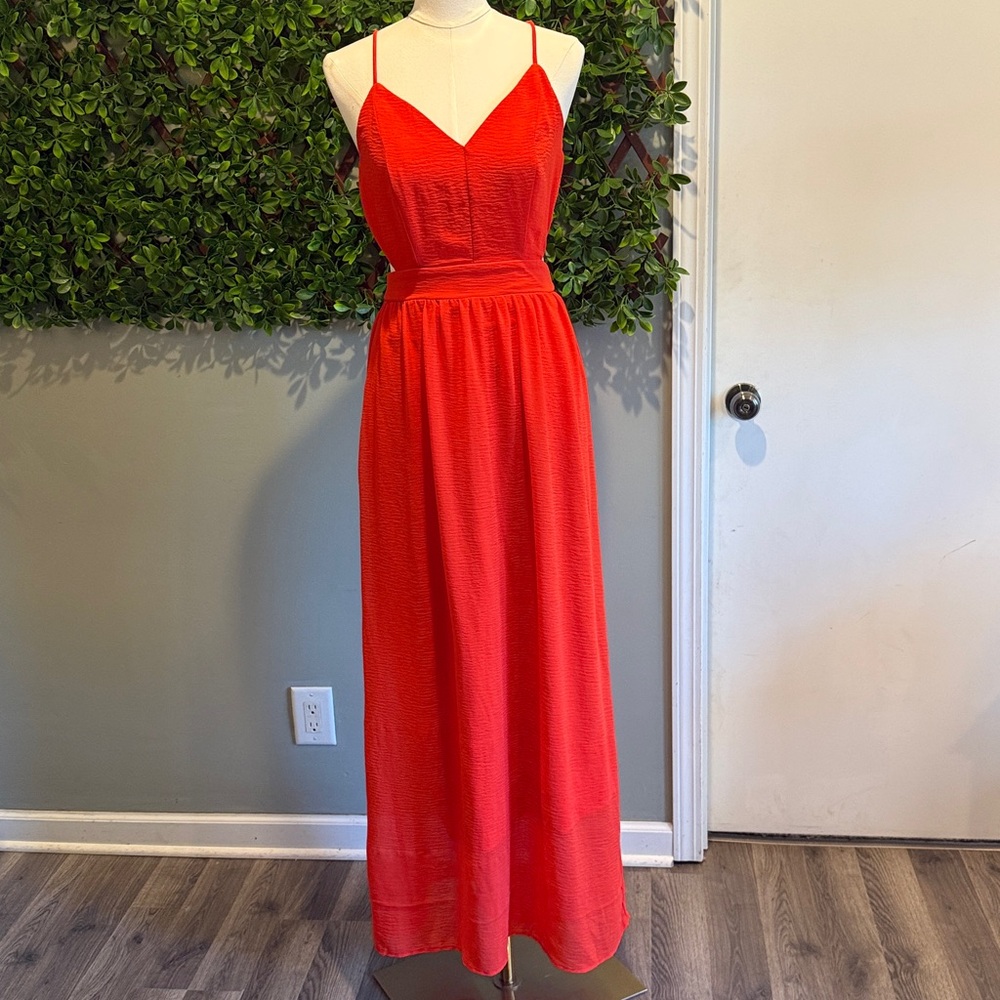 Rooftop Garden Backless Red Dress View 6